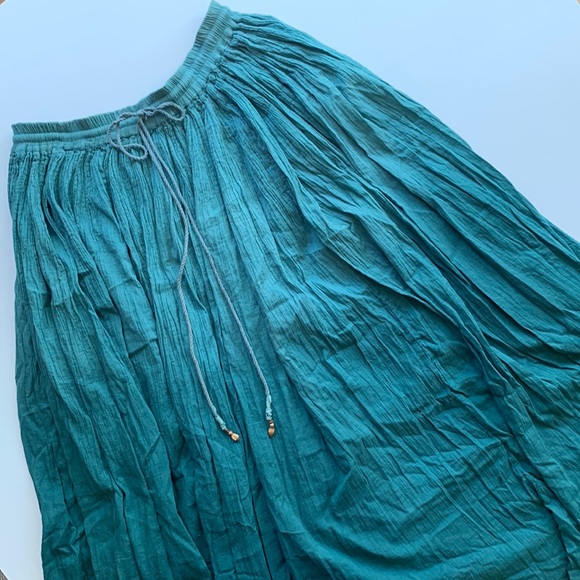 Chico’s Matchstick Maxi Skirt Ombré Green Color Large - Picture 2 of 6